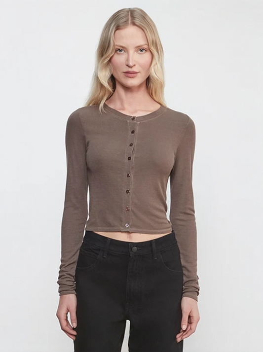 Silk Rib Essential Cardigan