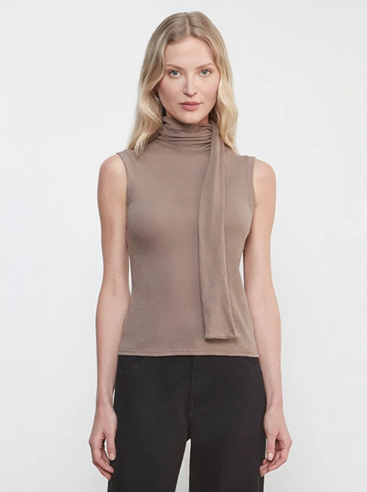 Jersey Sleeveless Scarf Top