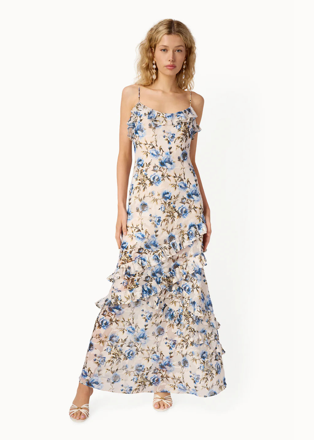 Elouisa Burnout Chiffon Gown