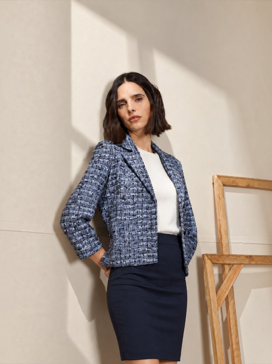 Sparkle Tweed Shrunken Blazer