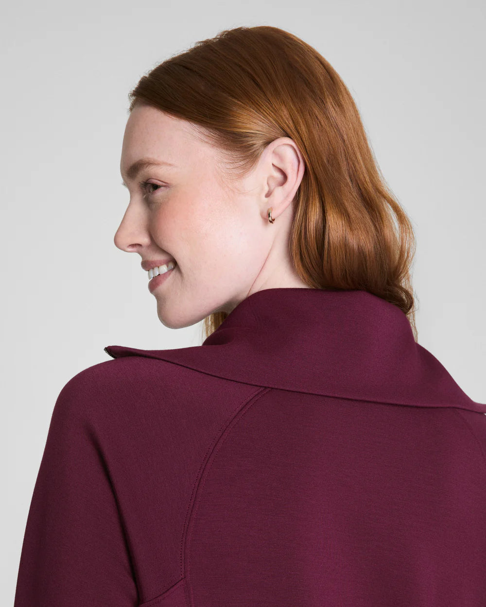 AE Half Zip in Plum Berry