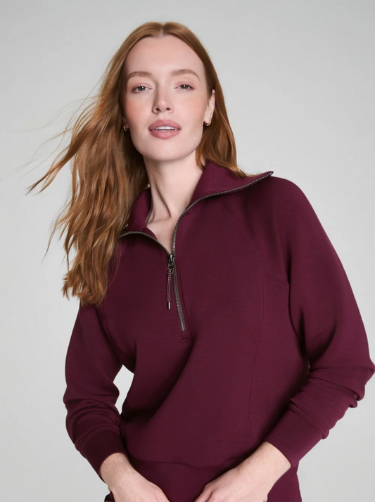 AE Half Zip in Plum Berry