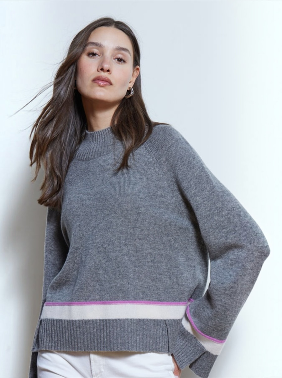 4-Ply Boxy Mock W/ Overlapping Seams