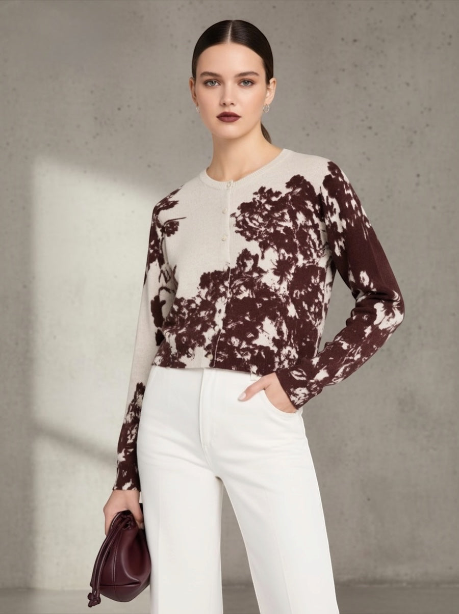 Placed Floral L/S Cardigan