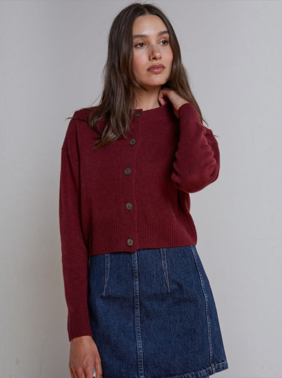 4-Ply Cropped Cardigan