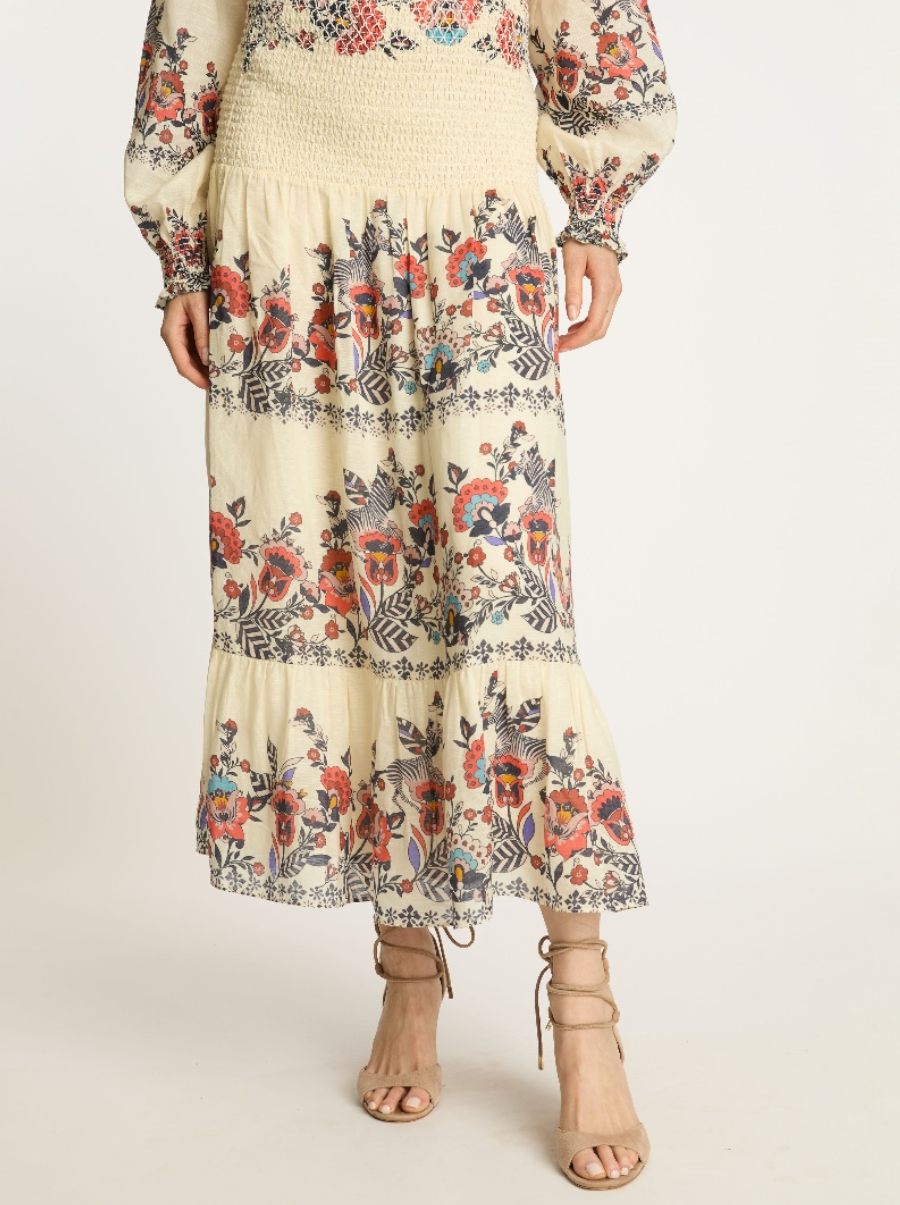 The Chablis Skirt in Zebra Leaf