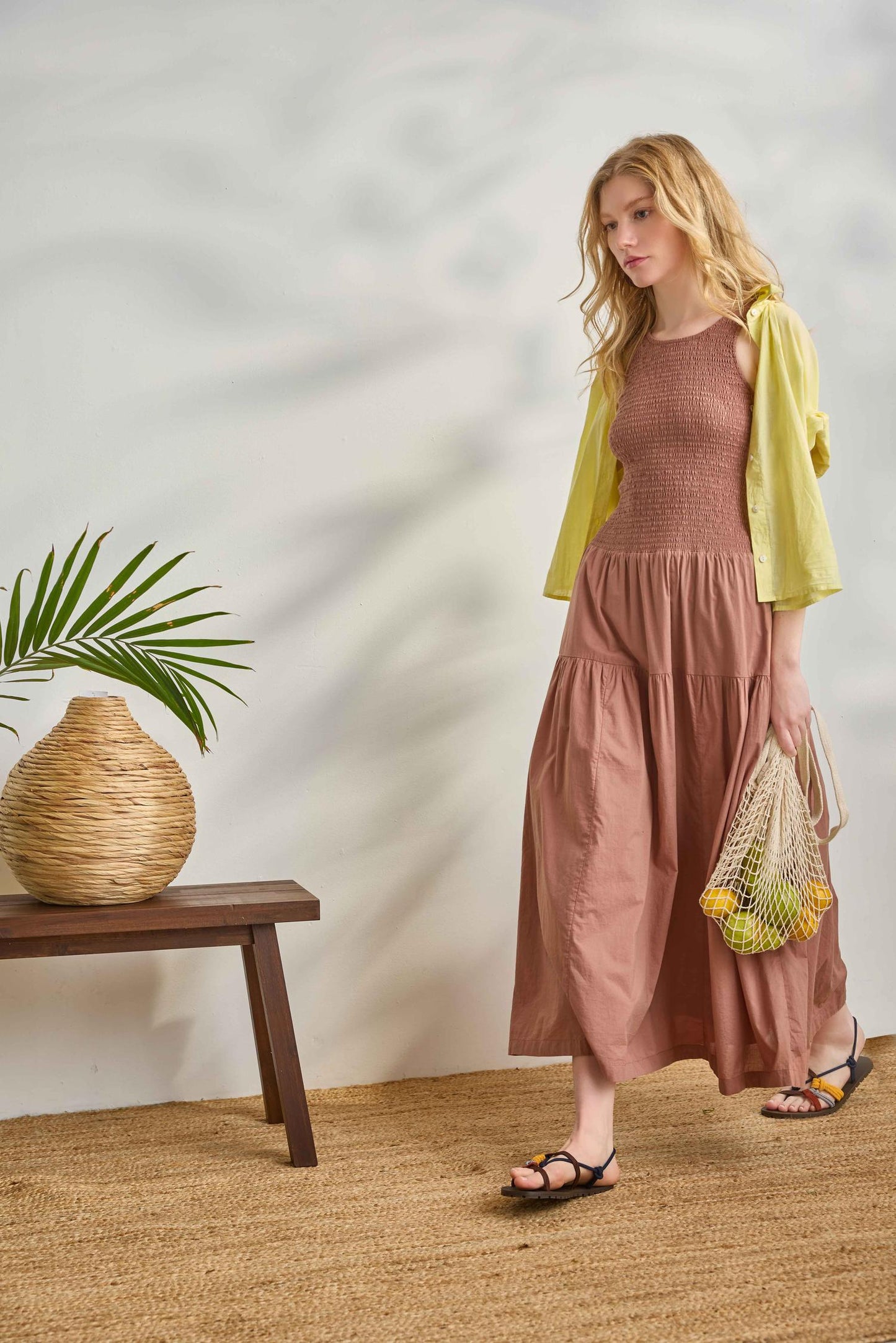Smocked Bodice Maxi Dress