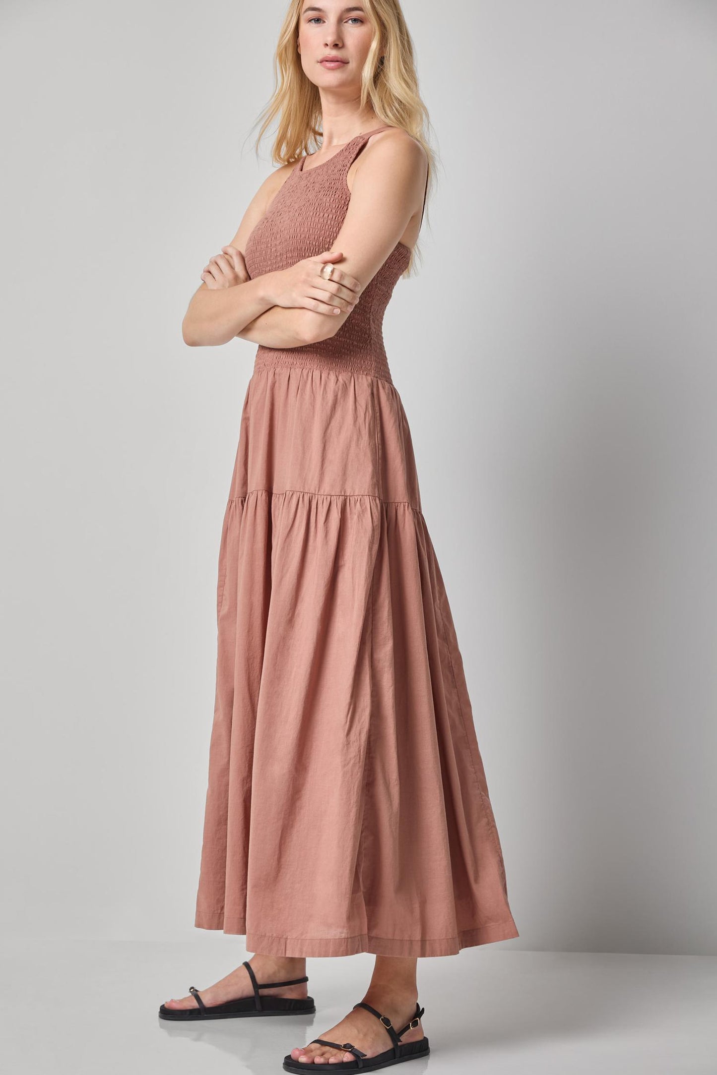 Smocked Bodice Maxi Dress