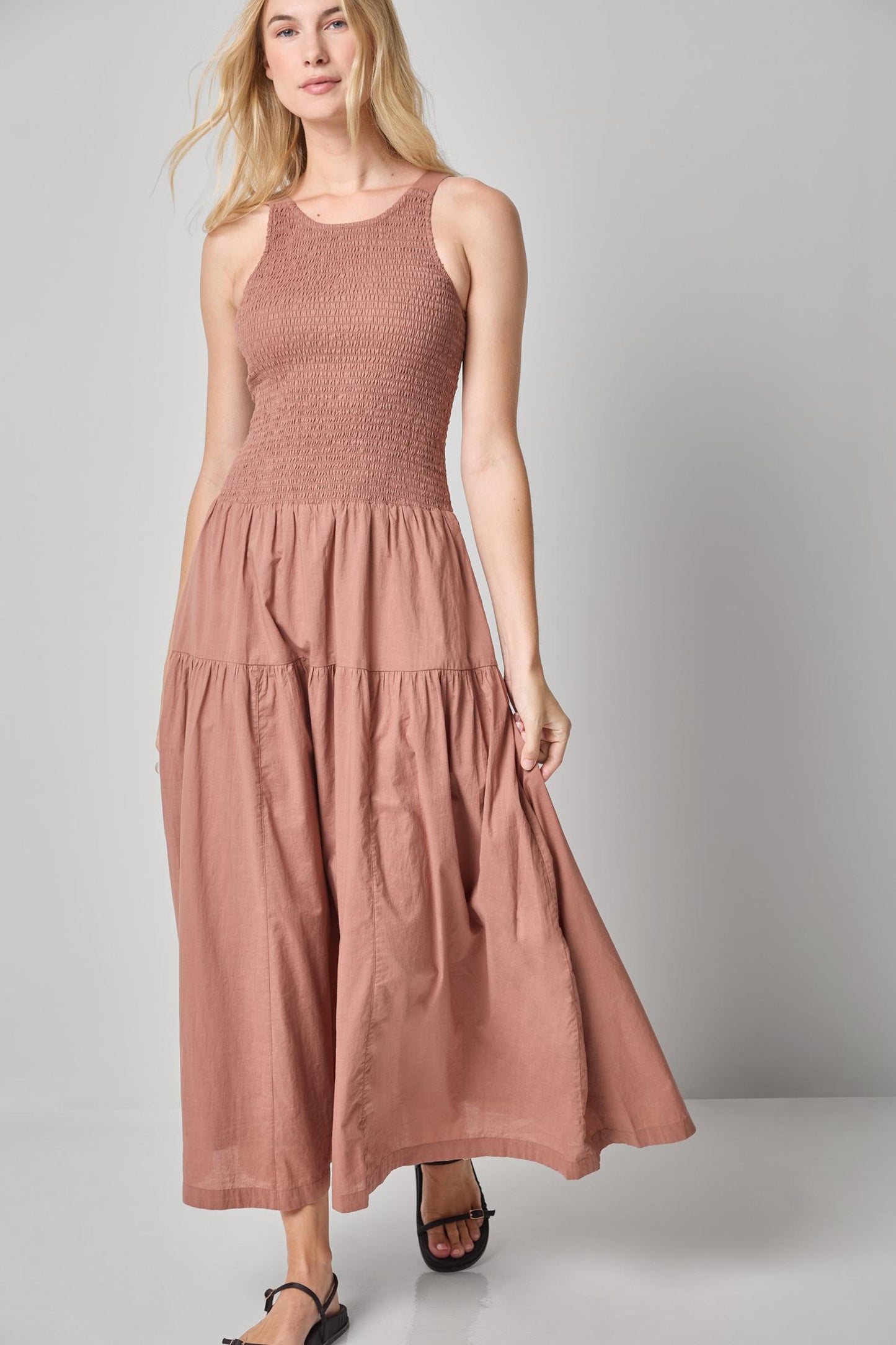 Smocked Bodice Maxi Dress
