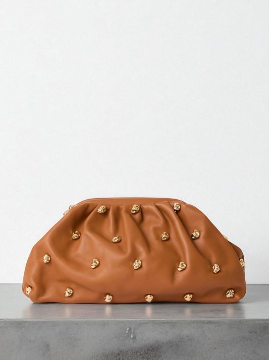 Destan Clutch in Cognac