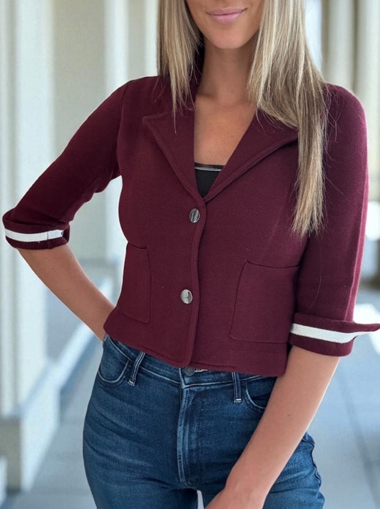 Shrunken Blazer in Bordeaux