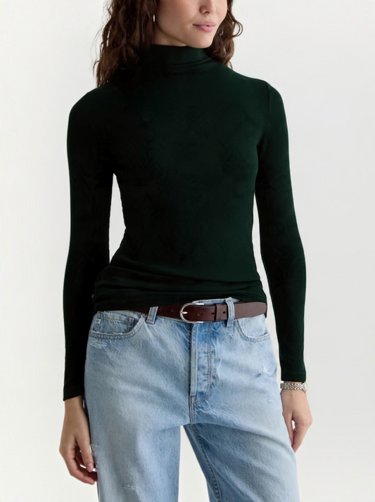 Chelsea Turtleneck in Dark Green