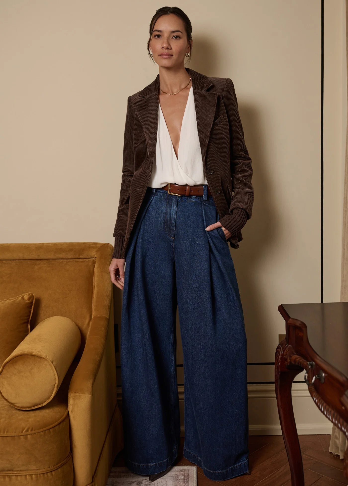 Cord City Blazer in Espresso