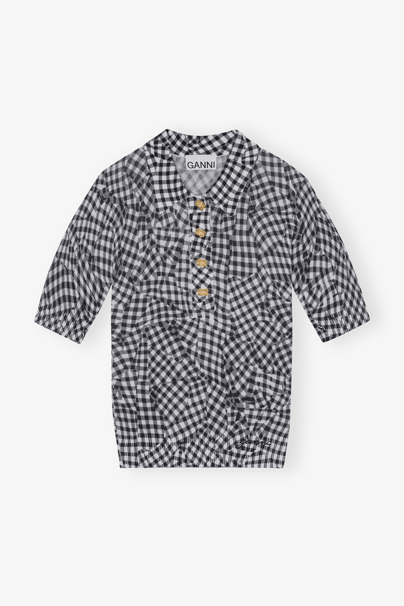 Sheer Cotton Printed Polo