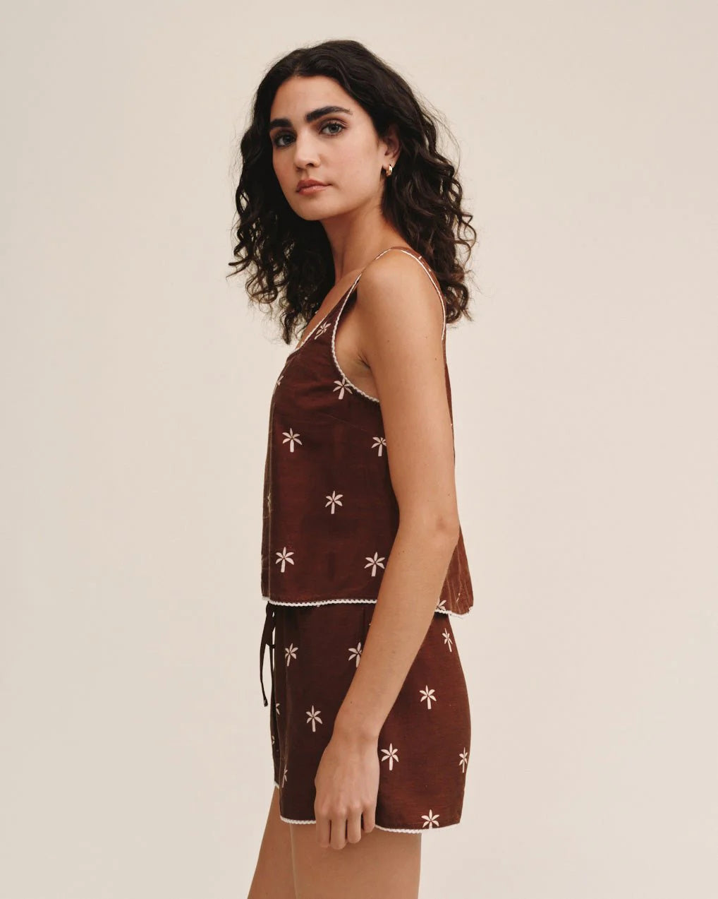 Square Neck Trimmed Tank
