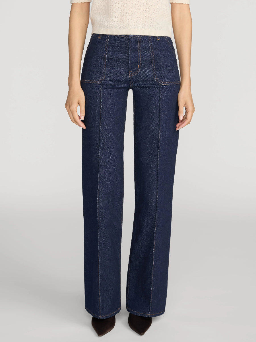 Le Slim Palazzo Pintuck Pocket