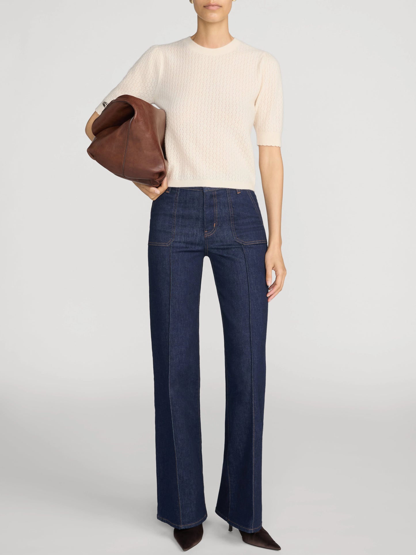 Le Slim Palazzo Pintuck Pocket