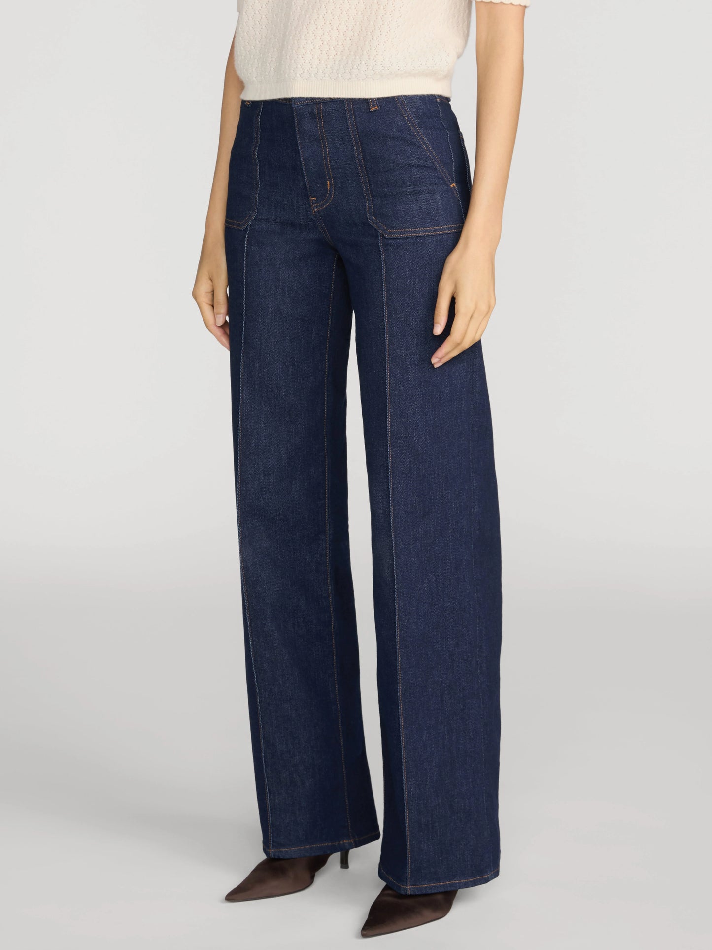 Le Slim Palazzo Pintuck Pocket