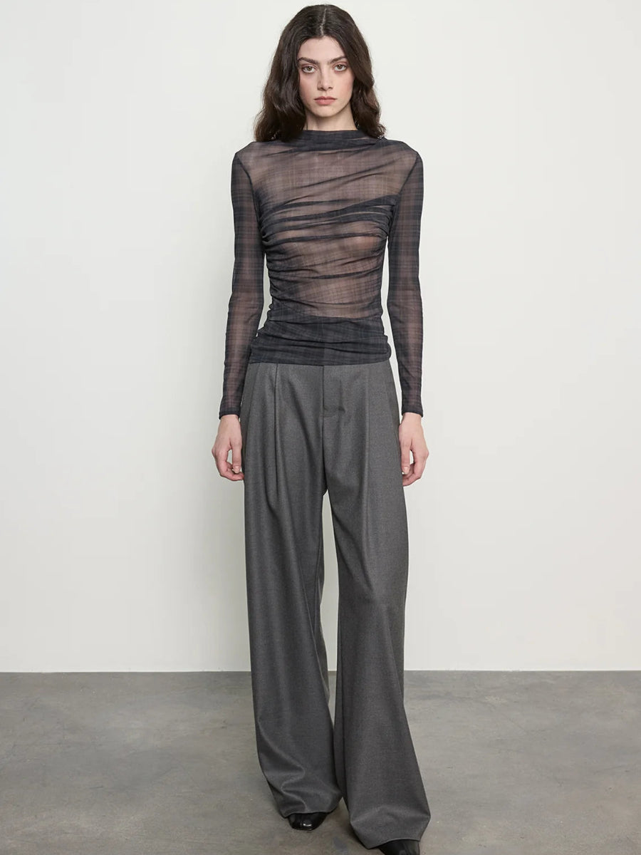 Mesh Long Sleeve Top