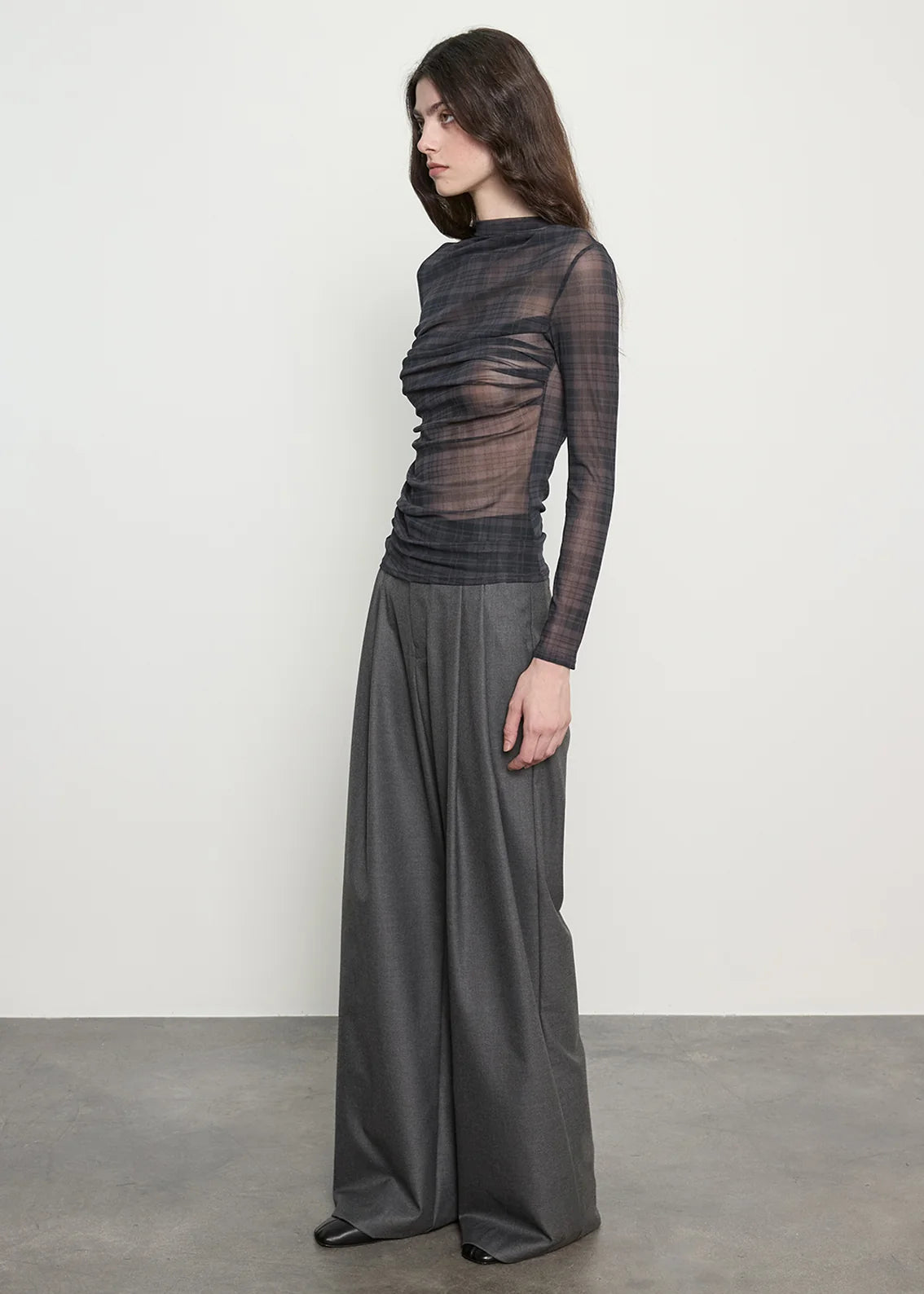 Mesh Long Sleeve Top