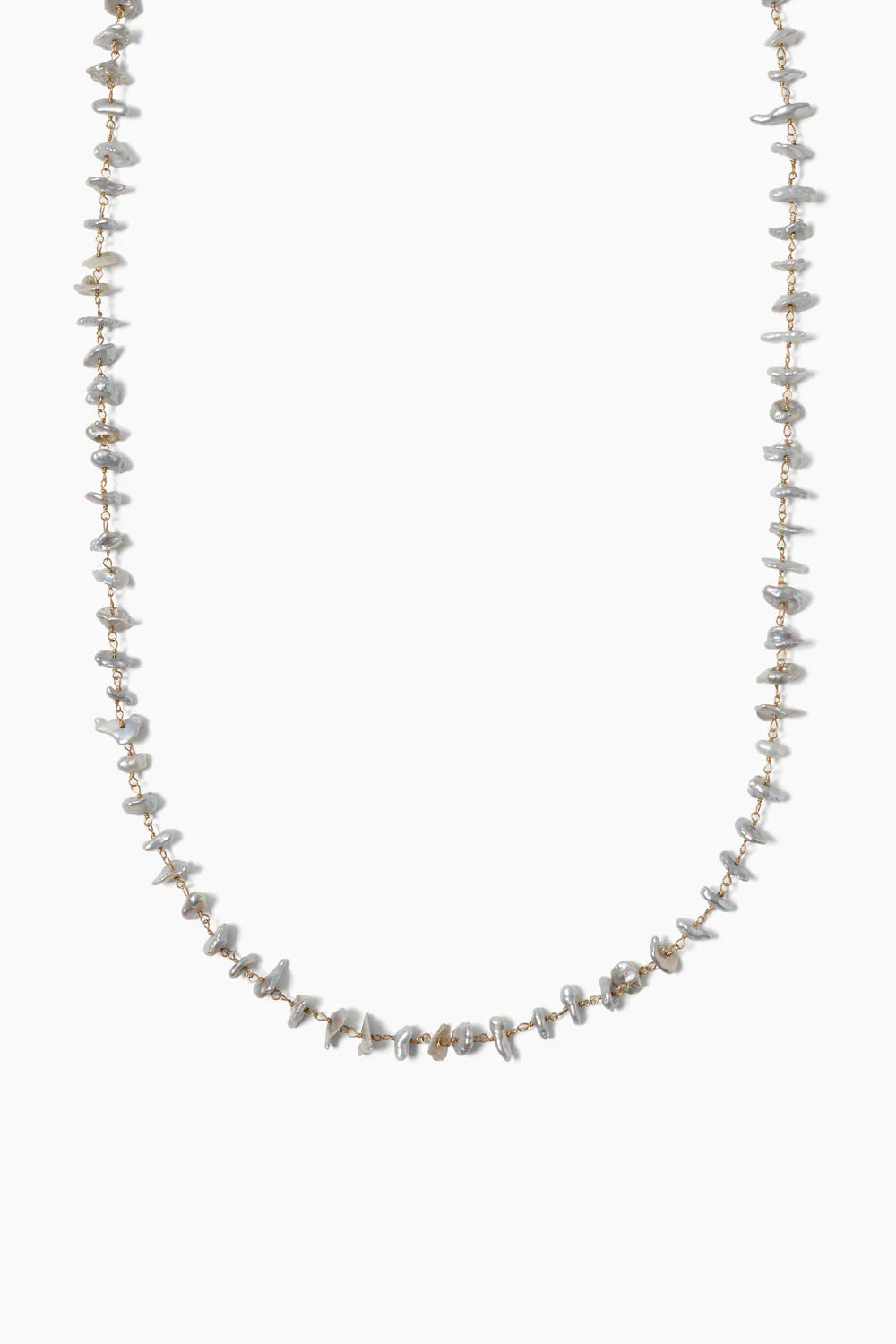 Nami Necklace in Grey Pearl