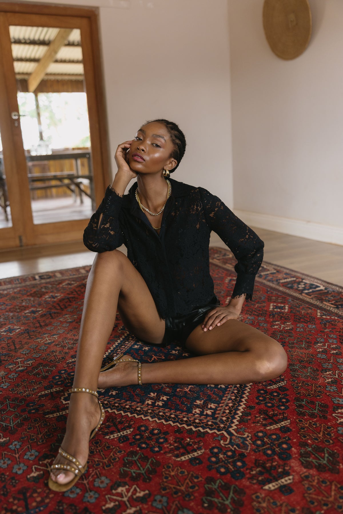 Emmie Top in Black Lace
