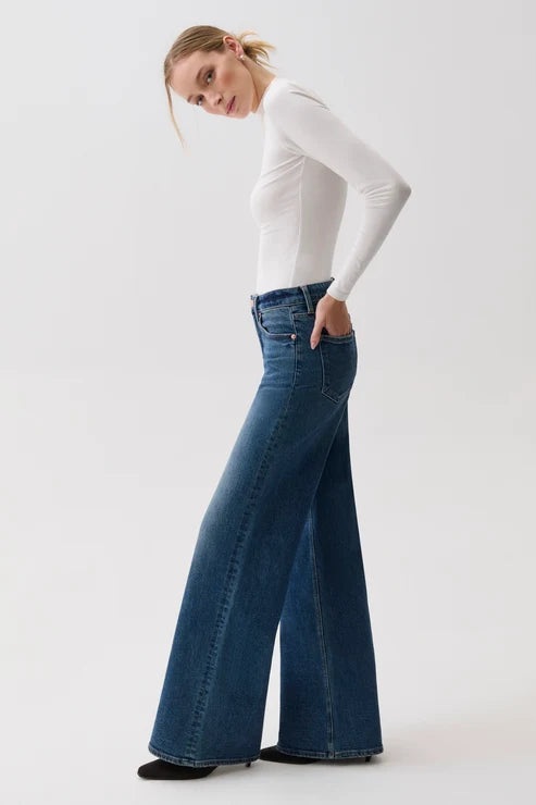Vivian Mid Rise Wide Leg