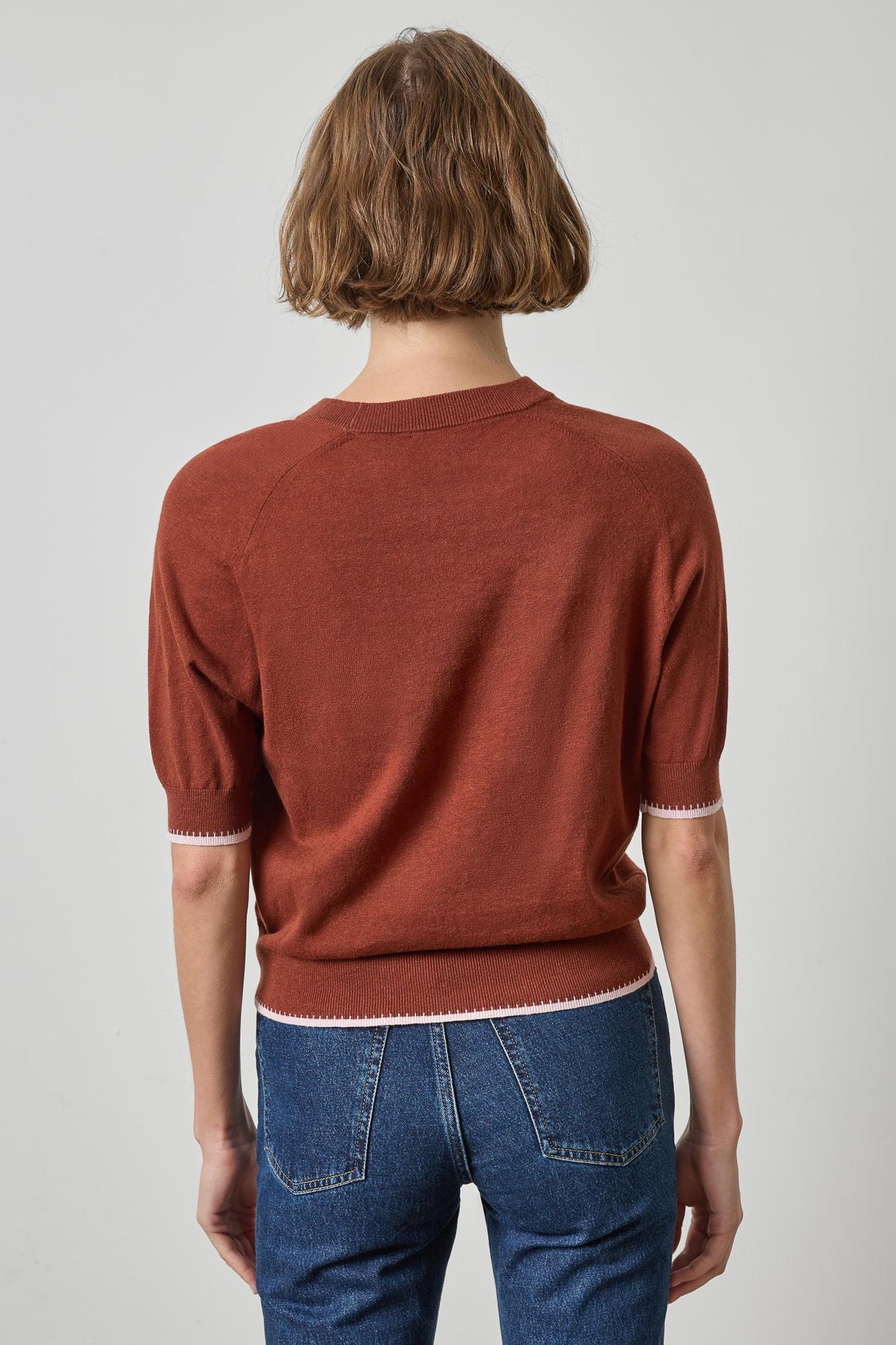 Crewneck Saddle Sleeve Sweater