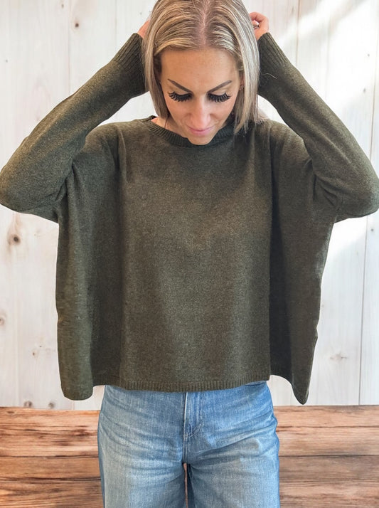 Cashmere Cropped Crew