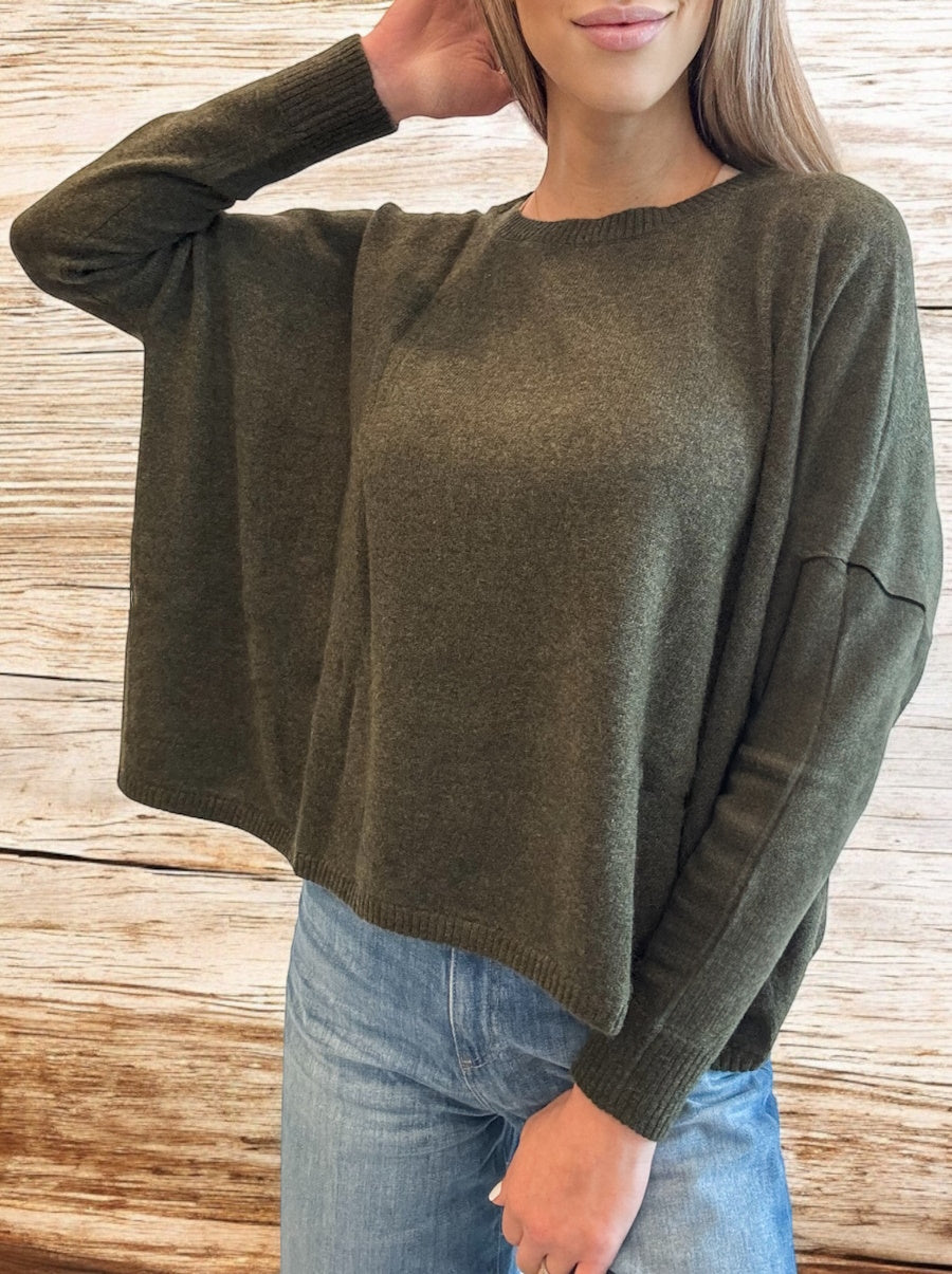 Cashmere Cropped Crew