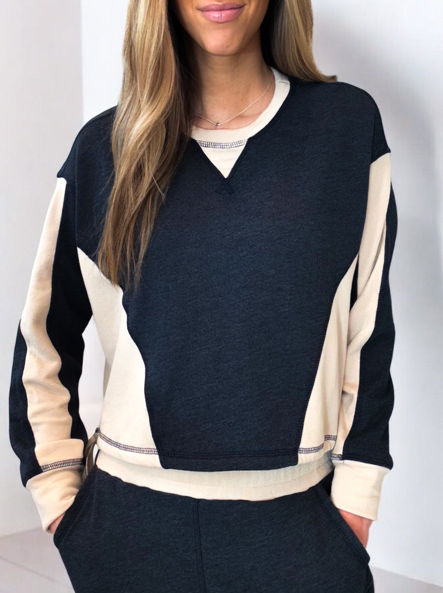 Color Blocked Pullover