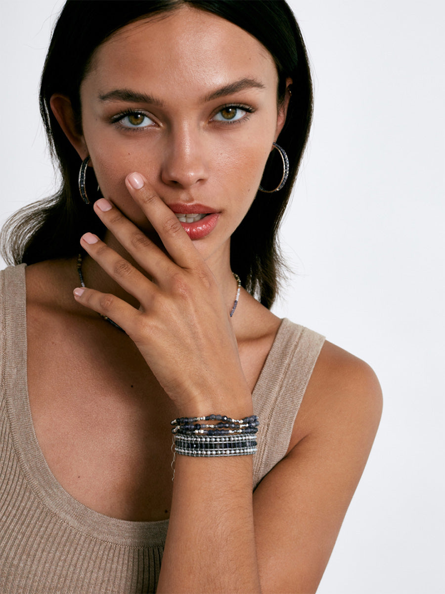 Sedona Single Wrap Bracelet Grey Pearl