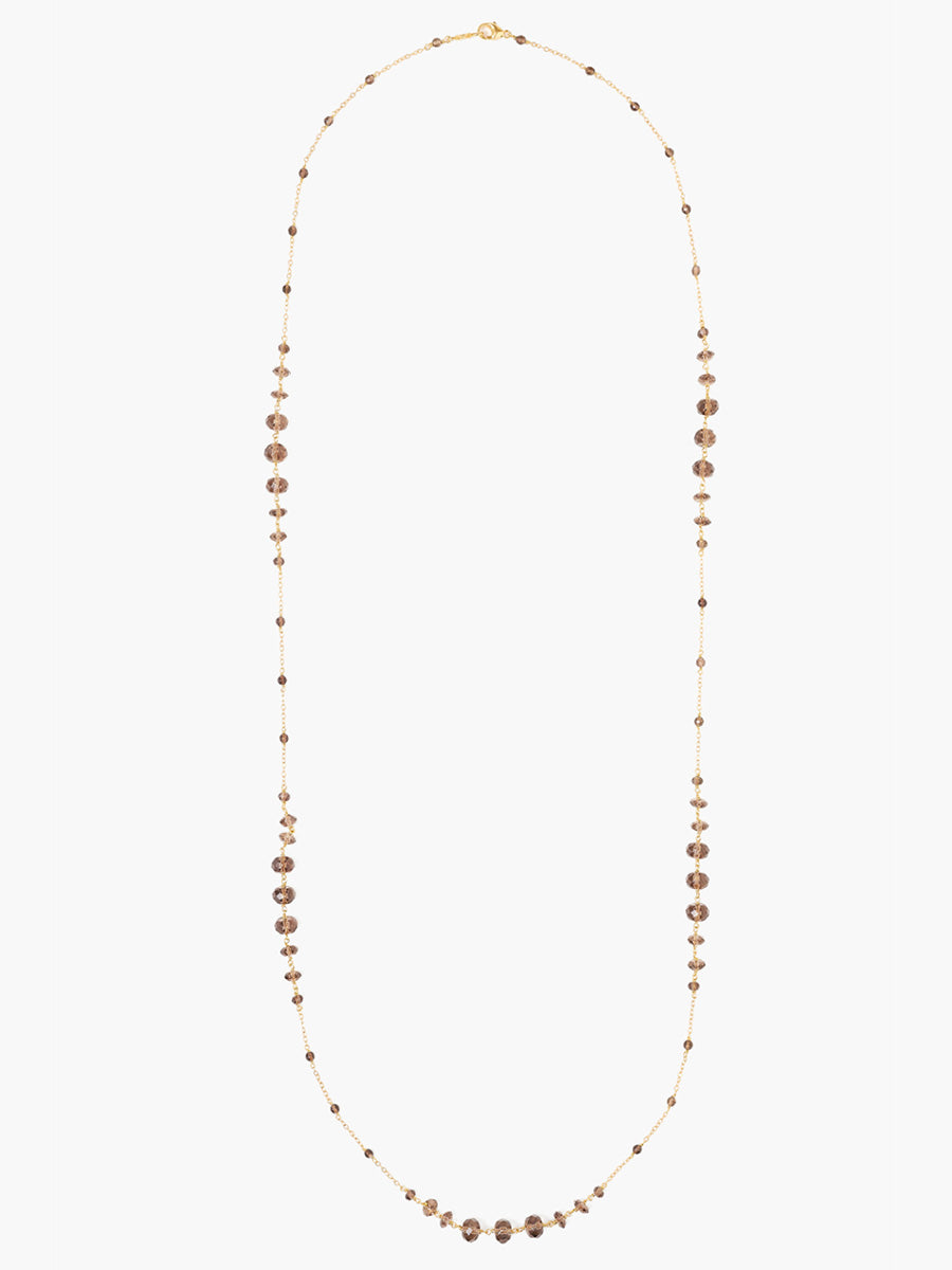 Layering Necklace in Smokey Quartz