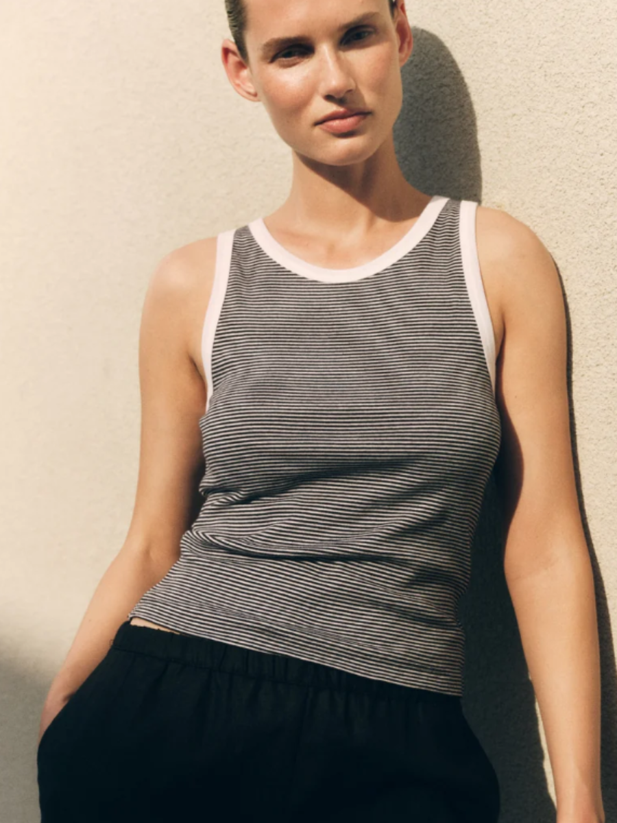 Cotton Mini Stripe Tank