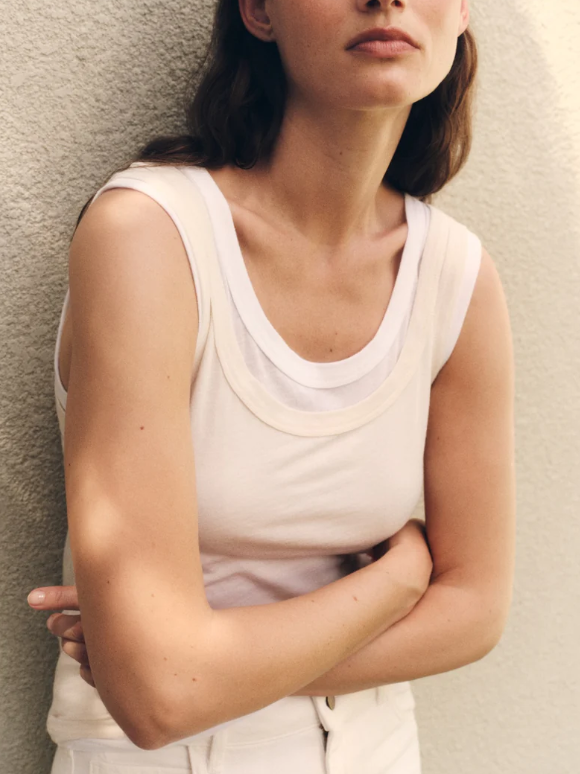 Tissue Jersey Layered Tank