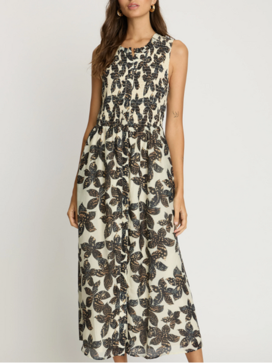 Mina Dress in Ink Press