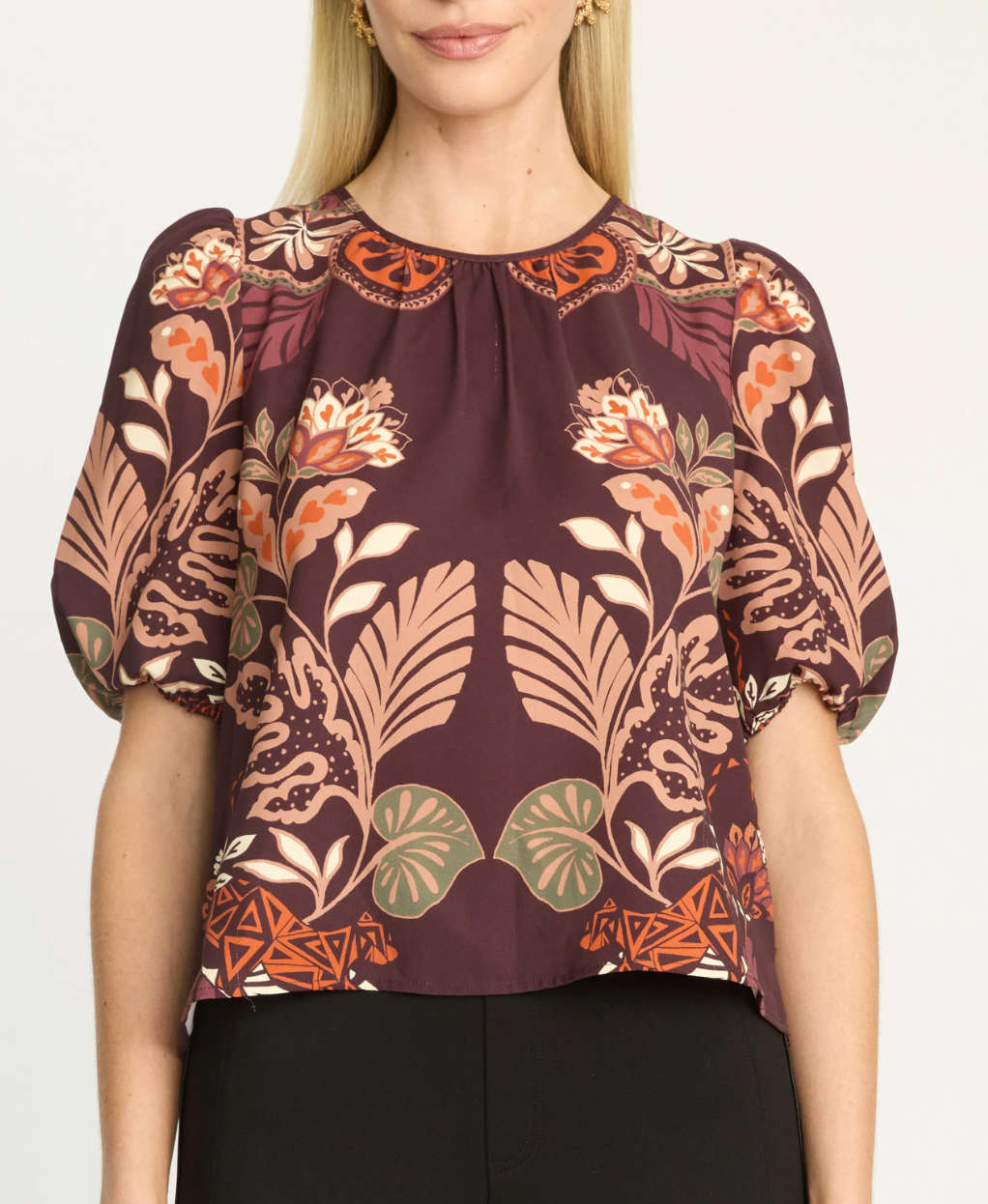 Thea Top Cheetah Plum