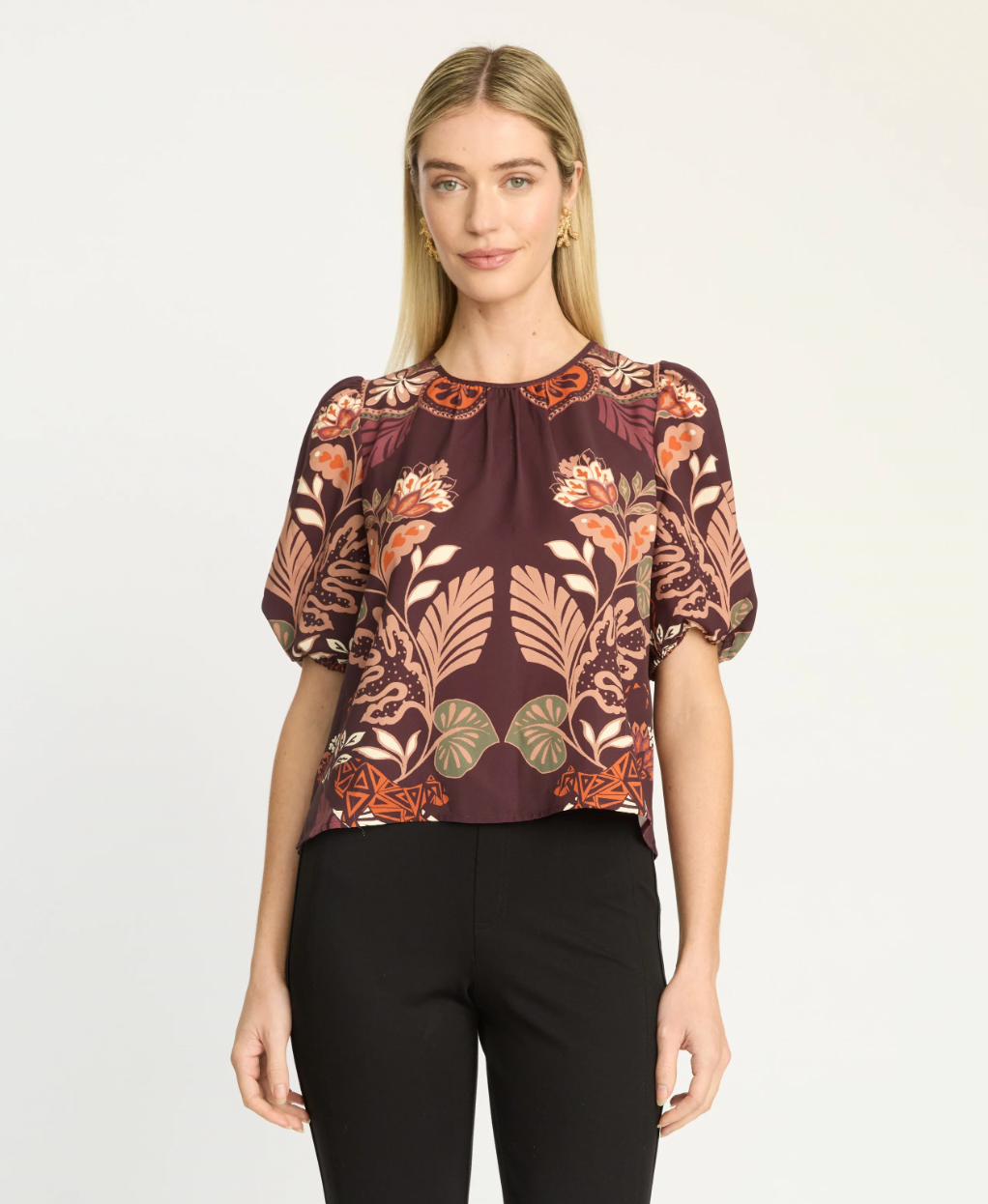 Thea Top Cheetah Plum