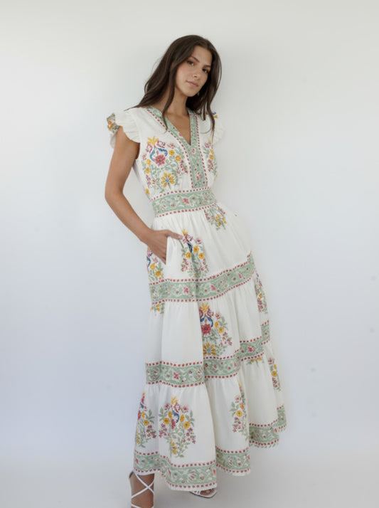 Percy Dress in Dune Garden