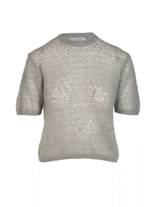 Coastal Pointelle Shortsleeve Sweater