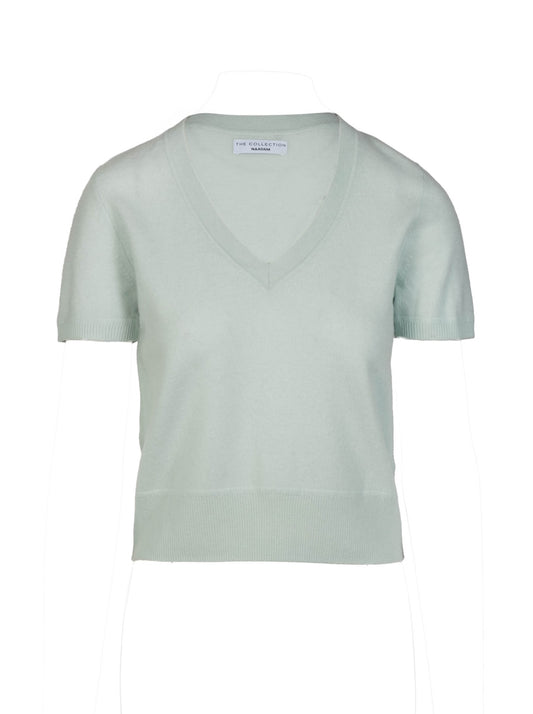Cropped V-Neck Pullover