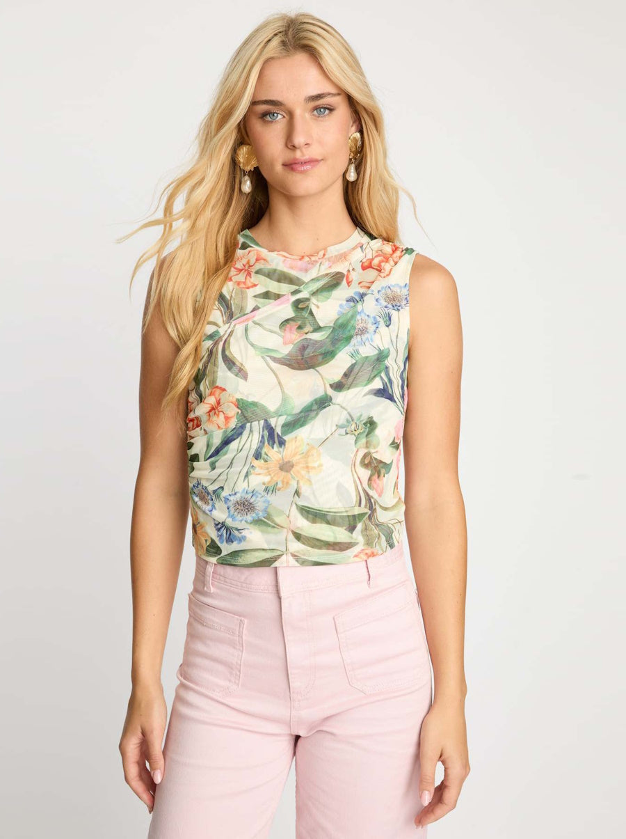 Devi Top in Buttercream Floral