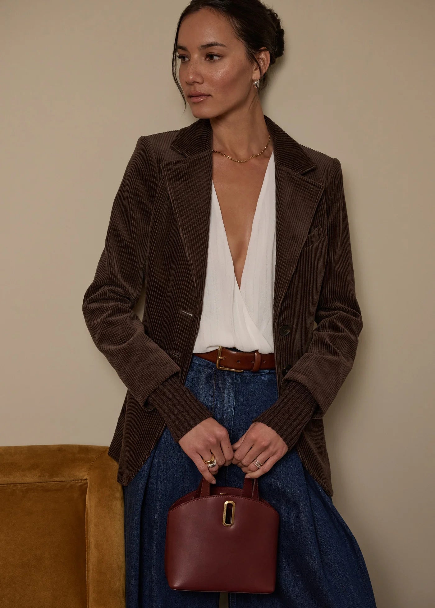 Cord City Blazer in Espresso