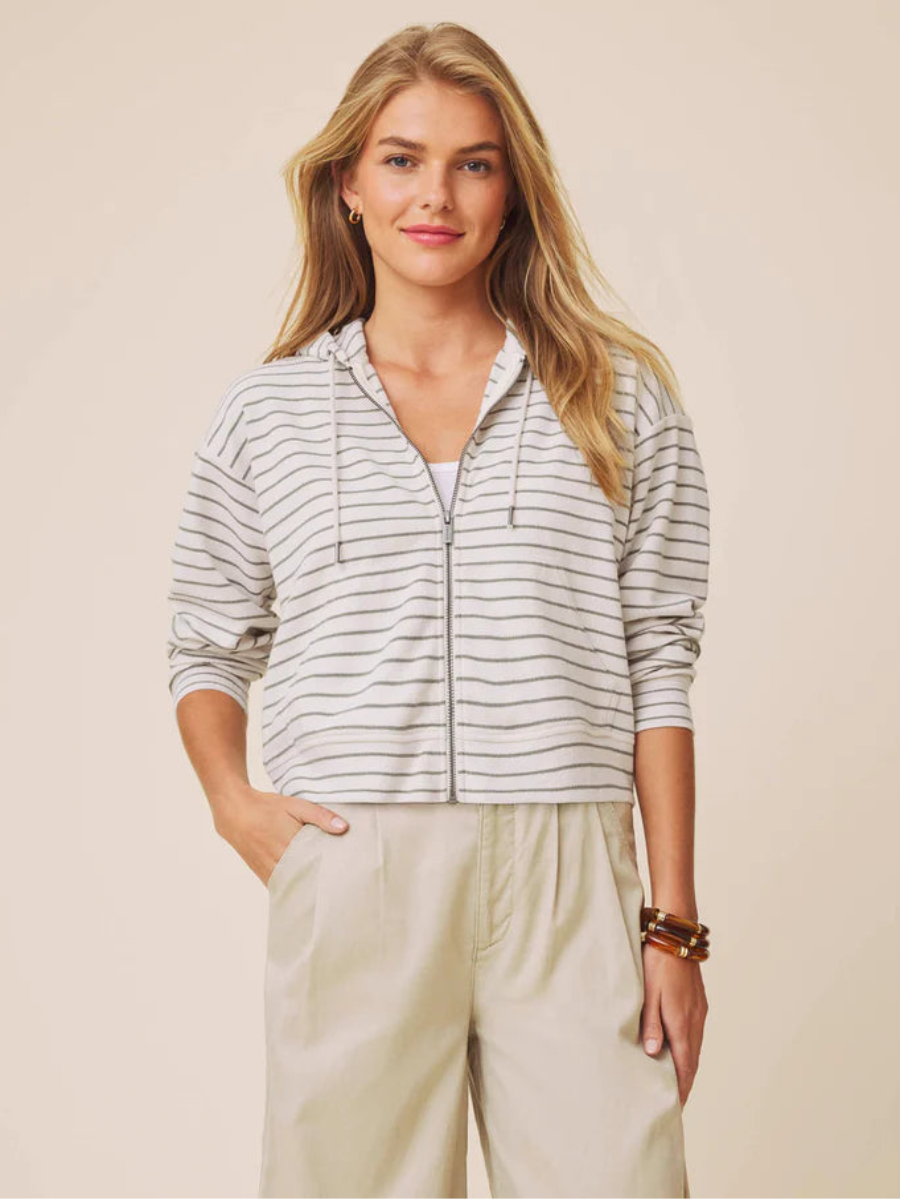 Kennedy Stripe Zip Up