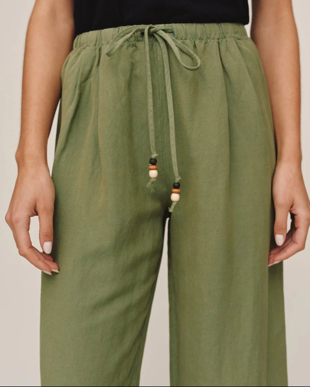 Beaded Drawstring Pant
