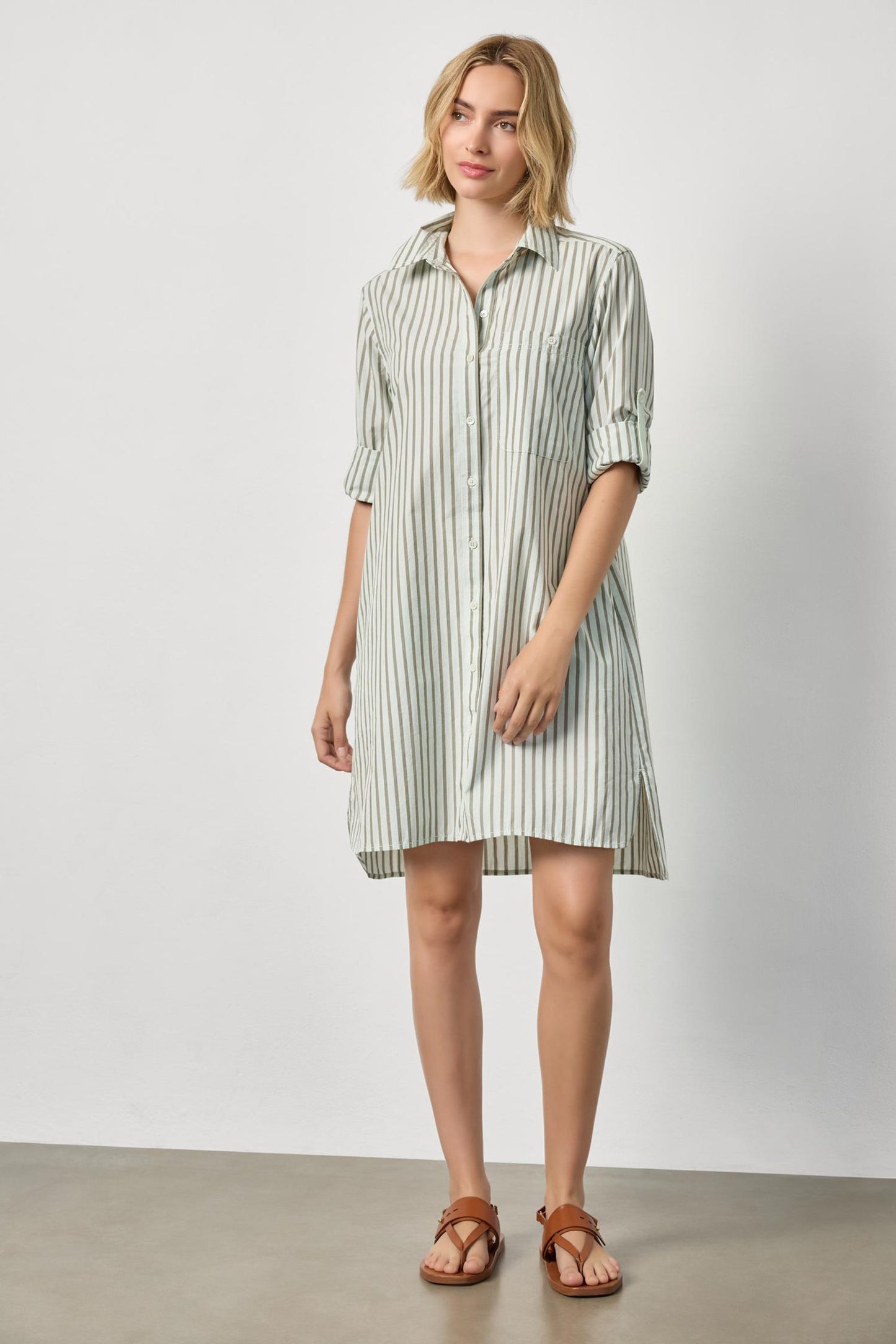 Striped Shirt Dress