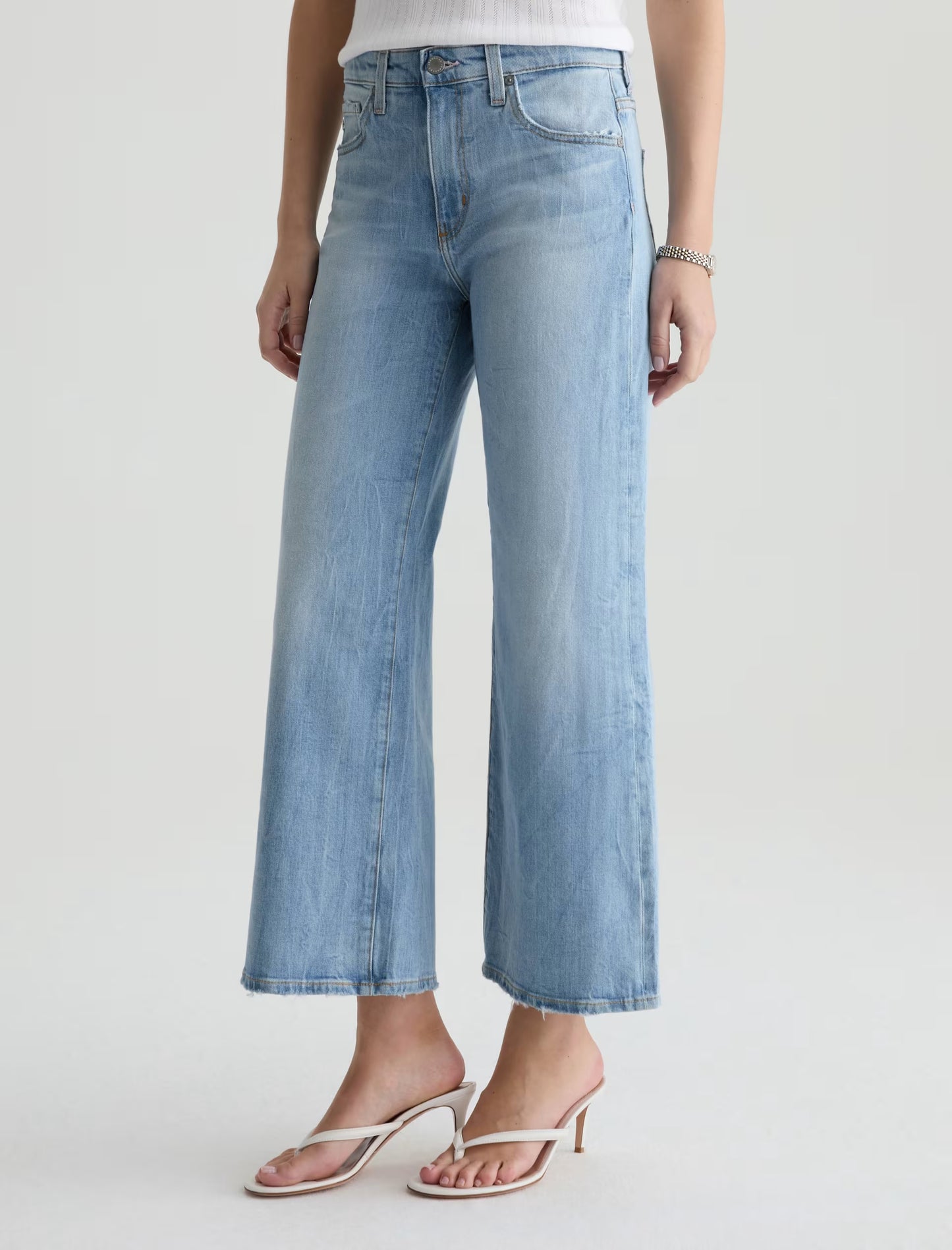Saige Wide Leg Crop in HBKNGR