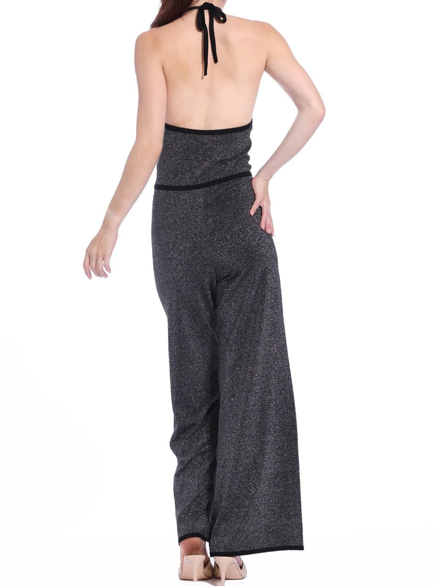 Lurex Halter Jumpsuit