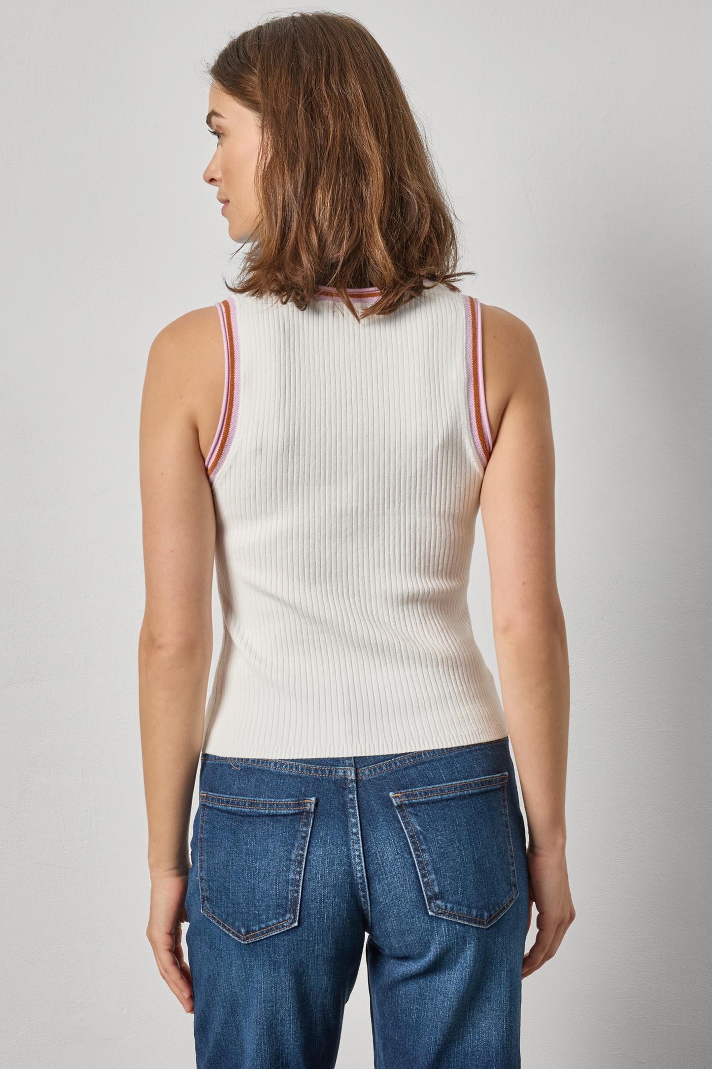 Contrast Trim Knit Tank