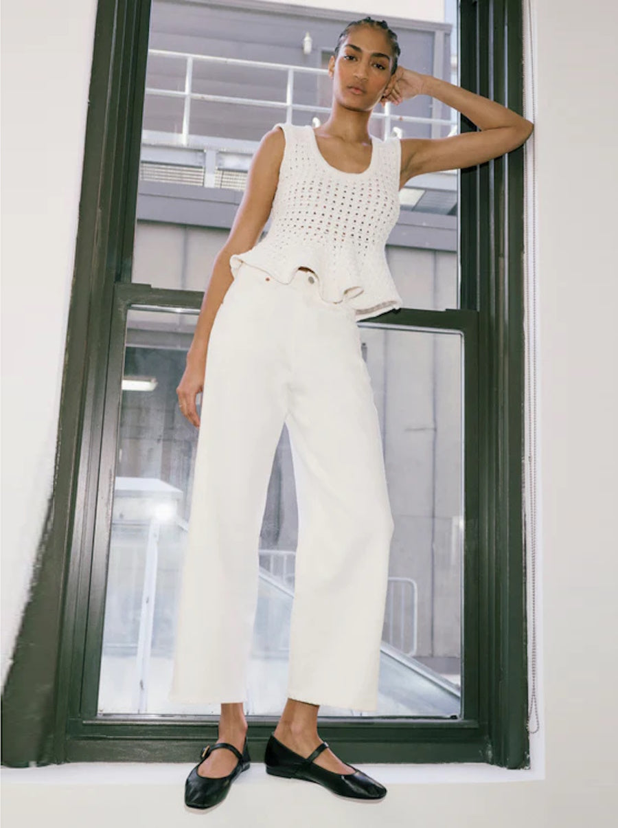 Kyra Ankle in Antique White